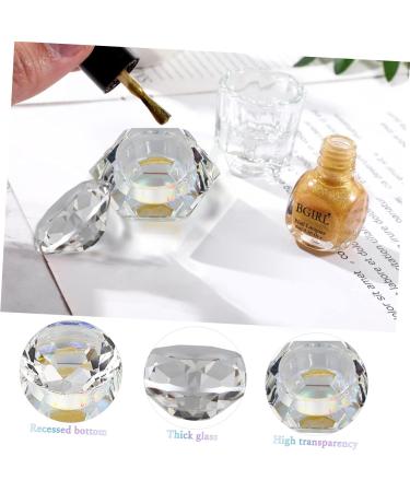 Beatifufu Nail Art Crystal Cup Travel Small Jar Bead Containers Cream Lotion Jar Makeup Container Cosmetics Clear Nail Varnish Empty Sample Jar Clear Nail Polish Containers for Beads Glass 6.5x8cm As Shown - Buy Online on GoSupps.com