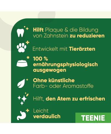 Greenies Dental Treats for Very Small Dogs (2-7 kg) - Original Teen Dental Narcuips - Daily Tooth Cleaning - 3-Pack (3 x 170g) - Buy Online on GoSupps.com