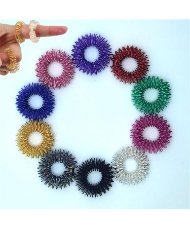 Buy Lohill Acupressure Ring Set - 20 Colorful Finger Massage Rings for Stress Relief & Acupressure | Ideal for Adults & Kids - Buy Online on GoSupps.com