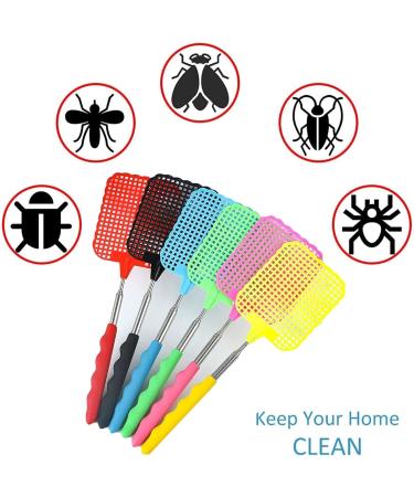 KKRAUS 6 Pack Telescoping Fly Swatter Manual Heavy Duty Long Stainless Steel Pole Fly Swatters for Indoor Outdoor Classroom Office Flyswatter - Buy Online on GoSupps.com