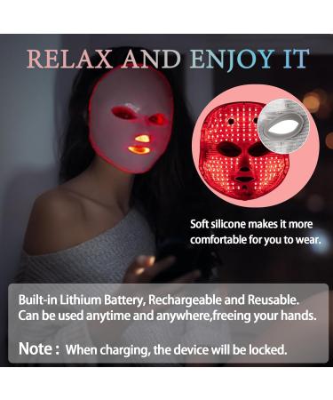 Meisense LED Face Mask - 7 Colors Light Therapy for Skin Care at Home | Red Light Therapy for Glowing Skin - Buy Online on GoSupps.com