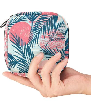 Portable Palm Pattern Sanitary Napkin Storage Bag for Women & Teens | Zippered Menstrual Cup Pocket - Buy Online on GoSupps.com