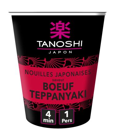 TANOSHI Tanoshi Cup Instant Japanese Noodles Teppanyaki Beef Flavor 1 x 65g Pot Serves 1