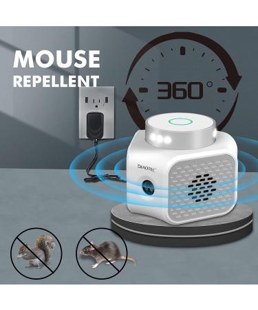Diaotec Plug in Rodent Repellent - Ultrasonic Squirrel & Mouse Repellent with LED Strobe Lights - Buy Online on GoSupps.com