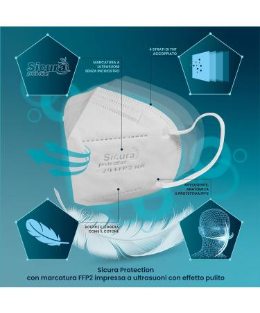 Buy Sicura FFP2 Pink Surgical Masks - CE Certified BFE 99% Made in Italy - 50 Pack - Buy Online on GoSupps.com