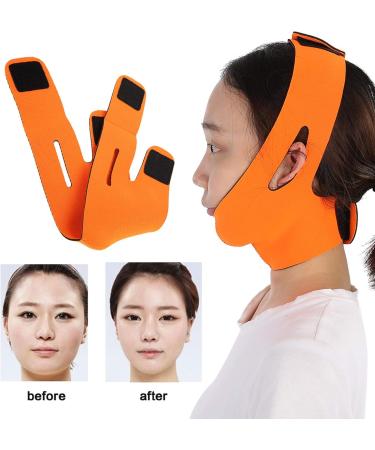 Cocoarm V-Line Facial Slimming Bandage Mask - Anti-Aging Face Lift for Women - Doppelkinn Reducer - Orange - Buy Online on GoSupps.com
