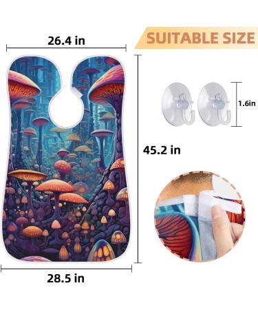 Mushroom Forest Beard Bib Apron - Beard Hair Catcher for Men | Perfect Gift for Father's Day Anniversary & Christmas - Includes 2 Suction Cups - Buy Online on GoSupps.com