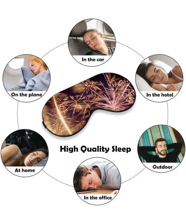 Fireworks Bloom Sleep Mask - Adjustable Strap, Blocks Light for Night Travel - Men & Women - Buy Online on GoSupps.com