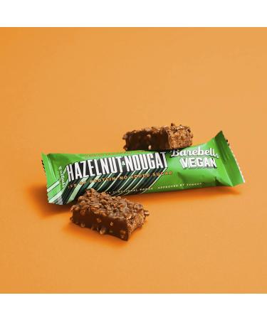 Barebells Vegan Hazelnut Nougat Protein Bars | 15g Protein, Low Carb, Delicious Vegan Snacks | 12 x 55g - Buy Online on GoSupps.com