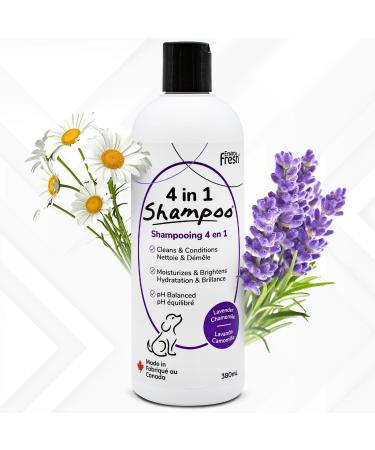 Dog Shampoo 4-in-1 Pet Shampoo by EnviroFresh - Dog Shampoo for Allergies and Itching Dog Shampoo for Smelly Dogs (Lavender) 4in1 Shampoo