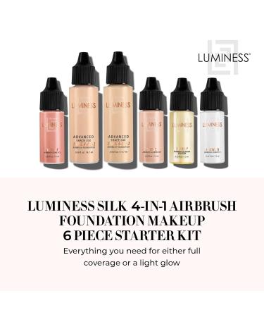 Buy Luminess Silk 4-in-1 Airbrush Foundation Makeup Starter Kit | Medium Coverage 6-Piece Set - International Shipping Available - Buy Online on GoSupps.com