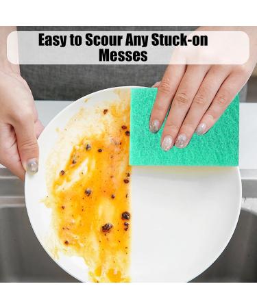 10pc Heavy Duty Scrub Pad Sponge Dishwasher No-Scratch Green Reusable Household Scrub Pad for Kitchen and Dishwasher Cleaning Tools - Buy Online on GoSupps.com