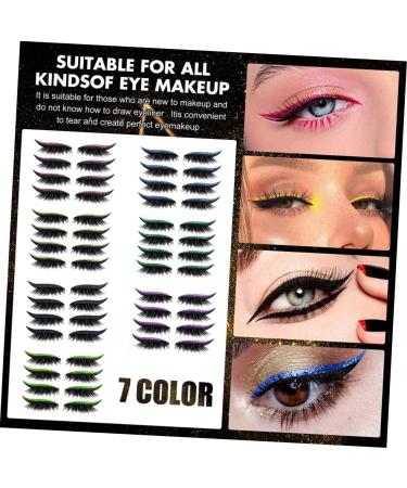 Housoutil Sticker Eyeliner 28 Pairs Glitter Eyeliner Decor Eyeliner Decal Strips Tape Eye Line Stickers Cosmetics With Wings 1 count (Pack of 1) As Shown 1 - Buy Online on GoSupps.com
