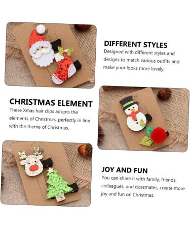 ABOOFAN 8 Sets Christmas Suit Hairpin Christmas Hair Grips Hairpin for Xmas Santa Hair Clips Elk Santa Hair Barrettes Xmas Hair Women s Suits Christmas Hair Clip Cloth Bobby Child Antlers - Buy Online on GoSupps.com