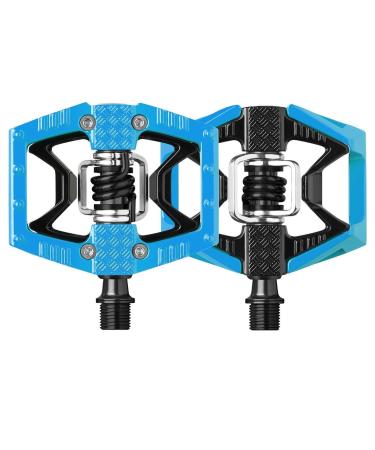 Crankbrothers Doubleshot Hybrid Bike Pedal - Flat/Clipped-In City Bicycle Pedal, Premium Bearings and Seals Doubleshot 2 Blue/Black