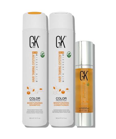GK Hair Global Keratin Moisturizing Shampoo and Conditioner sets (10.1 FL OZ/300 ml) with anti -Frizz serum Argan Oil (50 ml) for repairing dry damage - all hair types Sulfate -free paraben -free trio 300ml - Buy Online on GoSupps.com