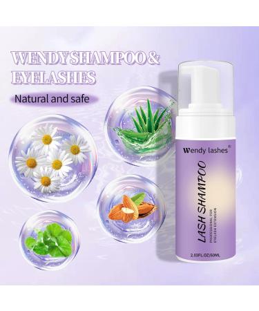 WENDY LASHES Lash Shampoo Kit - Gentle Eyelash Cleanser for Lash Extensions | 60ml with Brushes Comb Bottle & Eye Patch - Ideal for Perfect Lash Care - Buy Online on GoSupps.com