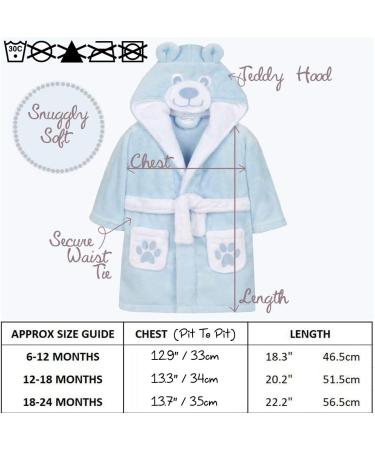 Metzuyan Baby Teddy Bear Novelty Hooded Dressing Gown 12-18 Months Blue - Buy Online on GoSupps.com