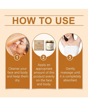 CLY AMS Grass-Fed Whipped Beef Tallow and Honey Balm for Skin Tallow Face Moisturizer for Face & Body Narural Organic Body Lotion for Men & Women Soothe Dry & Sensitive Skin 4.23OZ (120G) - Buy Online on GoSupps.com