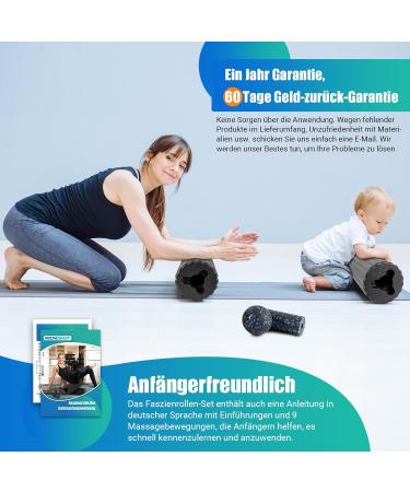 Fascia Roll Set - 3 Piece Removable Fascia Set with Ball & Roller for Muscle Self-Massage & Fascia Training - International Shipping Available - Buy Online on GoSupps.com