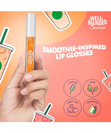 Blossom Just Peachy Lip Gloss - Fruit Flavored Hydrating Lip Care 0.10 fl oz - Buy Online on GoSupps.com