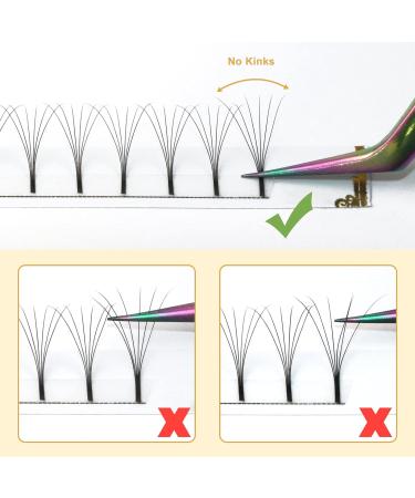 Pre Made 6D-0.07C 13mm Long Stem Fan Eyelash Extensions | Russian Volume Lashes 0.07 C/D Curl - Buy Online on GoSupps.com