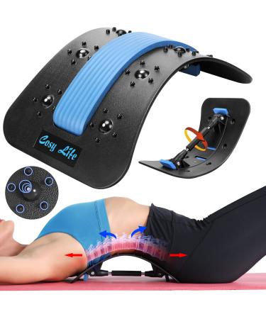 Back Stretcher, Upper and Lower Back Massager, Pain Relief for Back Herniated Disc, Sciatica, Scoliosis, Multi-Level Back Extension Lumbar Support