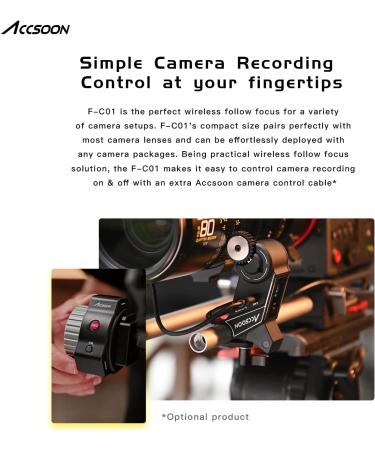 Accsoon F-C01 Wireless Follow Focus | Precision Control for Cinematic Filmmaking - Buy Online on GoSupps.com