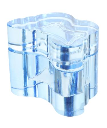 Beavorty Glass Crystal Dappen Dish with Lid Bowl Cup Nail Dappen Cup Nail Art Dappen Bowl Jewelry Bowl Manicure Brush Pen Tools Holder for Acrylic Liquid Powder Nail Blue