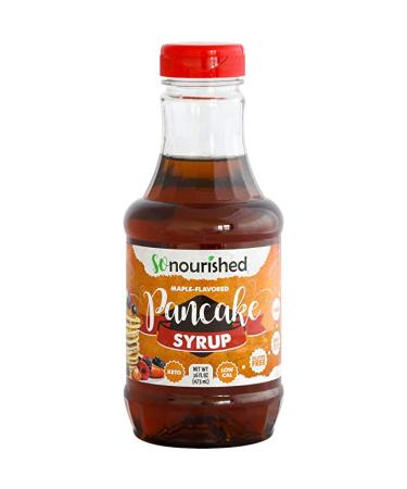 So Nourished Keto Maple Syrup Low Calorie Pancake Syrup - 16 FL OZ - 1g Net Carb Sugar Free Syrup Made in USA Low Calorie Low Carb Gluten-Free Vegan