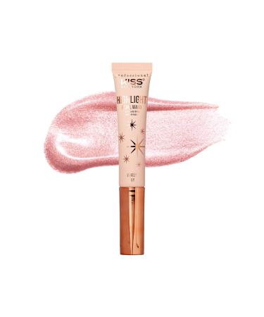 Kiss New York Professional Pearl Liquid Highlighter Beauty Wand Radiant Glow for Cheek Eye & Lip Non-Greasy Hydration Lightweight with Sponge-Tip Applicator (Lovely Lily) Lovely Lily Highlight