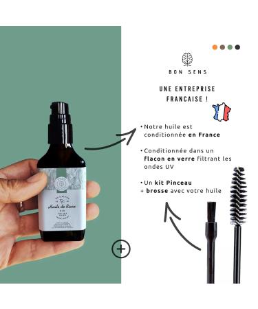 50ml Organic Cold-Pressed Castor Oil - Pure Hair Beard Eyelash & Skin Growth - Glass Bottle & Brush - Buy Online on GoSupps.com