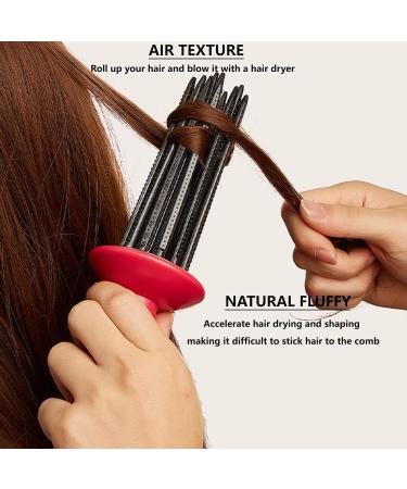 Curling Roll Comb Curling Hair Comb Anti Slip Curling Wand Air Volume Combs Heatless Curling Wand Comb Heatless Curling Wand Comb - The Ultimate Curly Hair Styler Tool (Red) - Buy Online on GoSupps.com