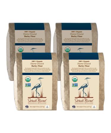 Great River Organic Milling Organic Barley Flour, 5 Pound (Pack of 4)