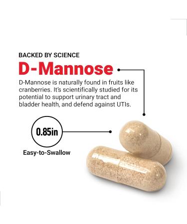 Buy FORCE FACTOR D Mannose 500mg - Premium Urinary Tract Health Supplement for Men & Women Vegan Non-GMO - 120 Capsules - Buy Online on GoSupps.com