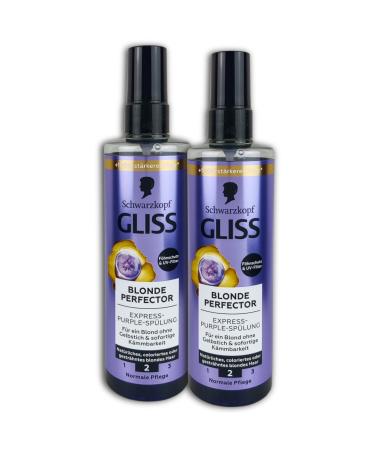Gliss Pack of 2 Gliss Blond Perfector Express Purple conditioners - 2 x 200 ml