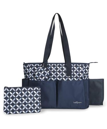 Baby Boom Ivy 4-Piece Tote Diaper Bag Set - Navy | Stylish & Functional Baby Bag Set - Buy Online on GoSupps.com