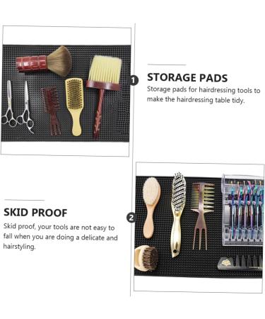 SKISUNO 1pc Non-Slip Hair Cutting Tool Salon Floor Mats Coffee Decor Hot Hair Tool Mat Hair Straightener Mat Black Anti-Skid Mat Barbershop Cushion Storage Pad Thicken Bar Mat PVC 45x30cm - Buy Online on GoSupps.com