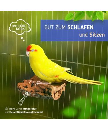 Vogelgaleria 4x Cork Picking Stones for Birds Premium Budgie Accessories | Natural Alternative to Limestone & Sepia Shell - Buy Online on GoSupps.com