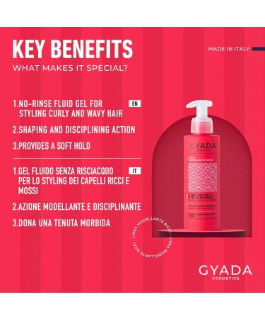  GYADA COSMETICS GYADA COSMETICS Modelling Fluid Gel for Curly and Wavy Hair Soft Effect 98% Natural Ingredients with Disciplining Action a - Buy Online on GoSupps.com