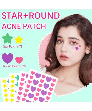 KLLALO Hydrocolloid acne pimple patch 156 stars pimples pimples with tea tree oil extract spot patch acne patches skin patch treatment facial spots blemish skin treatment - Buy Online on GoSupps.com