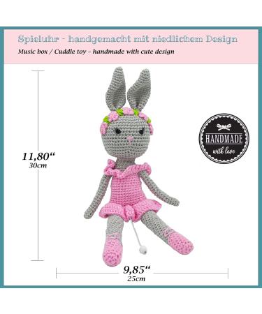 Kuller-Keks Wind-up Music Box - Rabbit Motif - Melody Good Evening Good Night - for Babies 0+ Months - Gift for Birth, Christening, Baby Shower - Buy Online on GoSupps.com