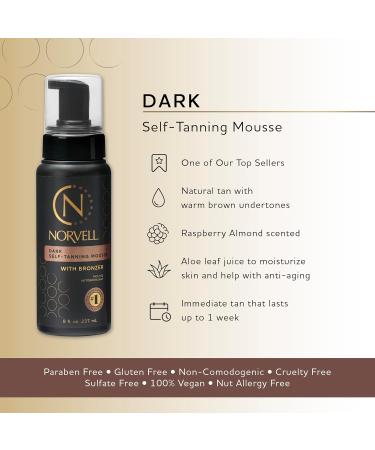Norvell Sunless Self-Tanning Mousse with Bronzer - Instant Natural Looking Bronzing Glow 236ml. - Buy Online on GoSupps.com