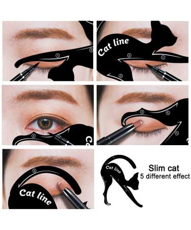Cat Eyeliner Stencils - 2pcs Matte PVC Smoky Eyeshadow Applicator Tool for Perfect Eye Makeup - Buy Online on GoSupps.com