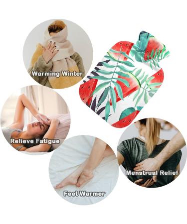 Buy Naanle Watermelon Slice Palm Leaf Heat Bottle - 1L Transparent Hot Water Bottle for Bed & Pain Relief - International Shipping Available - Buy Online on GoSupps.com