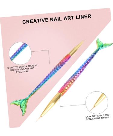 minkissy Nail Art Line nail manicure kit finger nail kit nails kits yn nail kit Painting Nail Brush nail Blending Brush Nail Painting Brush gel nail kits nail art mix liner Nails 17.4X1cm As Shown - Buy Online on GoSupps.com