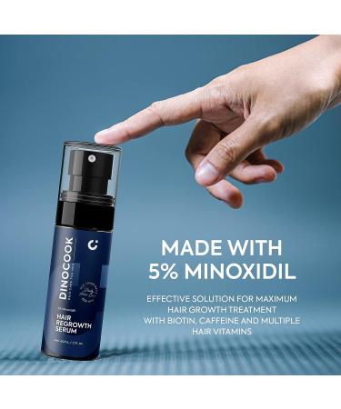 Men's Extra Strength 5% Minoxidil Hair Regrowth Treatment Spray with DHT Blocker - Hair Growth Serum with Vitamins for Thinning Hair - Minoxidil 5% Formula - Buy Online on GoSupps.com