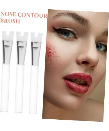 LALADEFIEE 3pcs Nose Shadow Highlighter Brush Makeup Eye Nose Contour For Nose Makeup Nose for Women Nylon 12.30X1.90X1.10CM As Shown - Buy Online on GoSupps.com