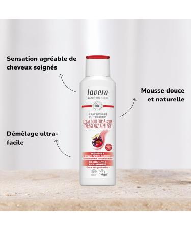 lavera Shampooing Soin clat couleur & Soin - silicone-free - Natural and silky shine & Soft hair - vegan - natural cosmetics - 250 ml - Buy Online on GoSupps.com