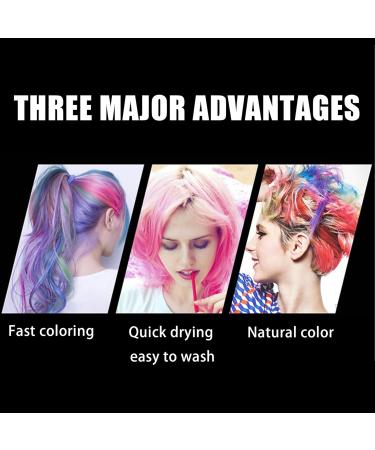 Temporary Hair Colour Disposable Hair Dye Water Soluble Hair Wax Color Quick Drying Wash Out Hair Color Multipurpose Temporary Purple Hair Dye for Kids Women Men Use - Buy Online on GoSupps.com